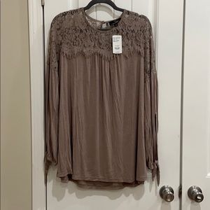 NWT XL Lace Yoke Tunic
